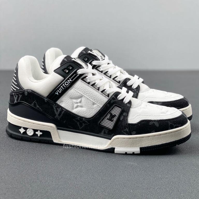 LV Trainer Black and White, Men's Fashion, Footwear, Sneakers on Carousell