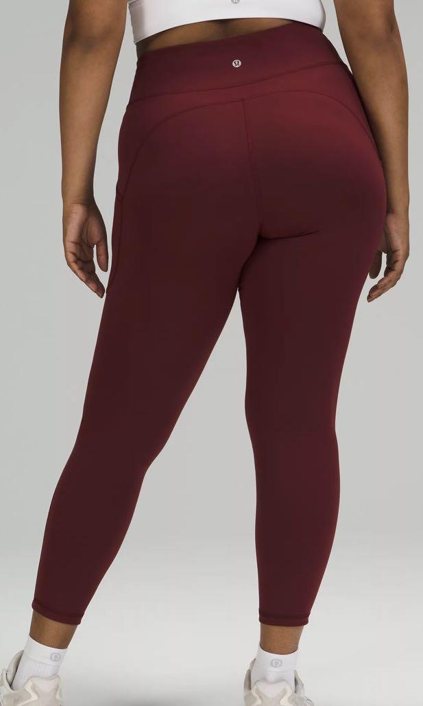 Lululemon Invigorate High-rise Tights 25 In Red Merlot size 2, Women's  Fashion, Activewear on Carousell