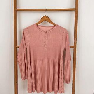 Mayfifth Pleated button top