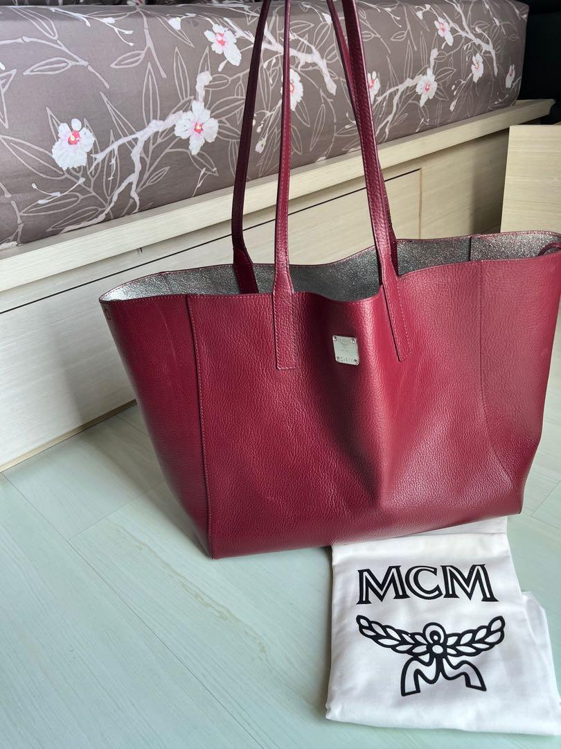 MCM tote bag in burgundy