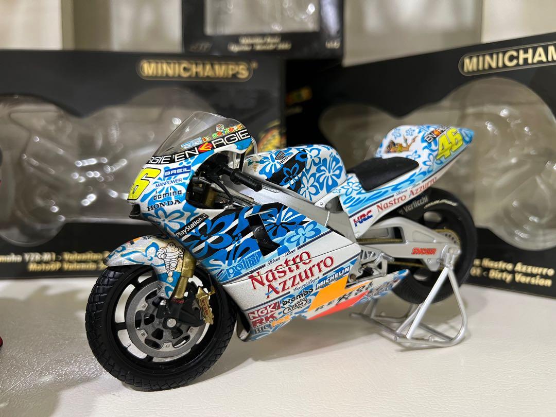 Minichamps 1:12 Valentino Rossi VR46 Yamaha YZR-M1 2005 and Honda