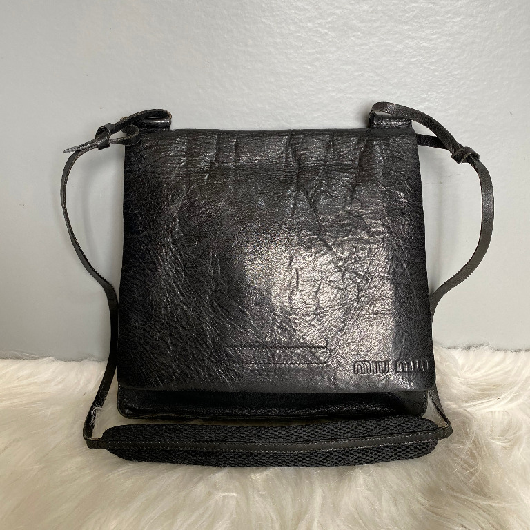 Miu Miu Vintage Leather Flap Crossbody Bag