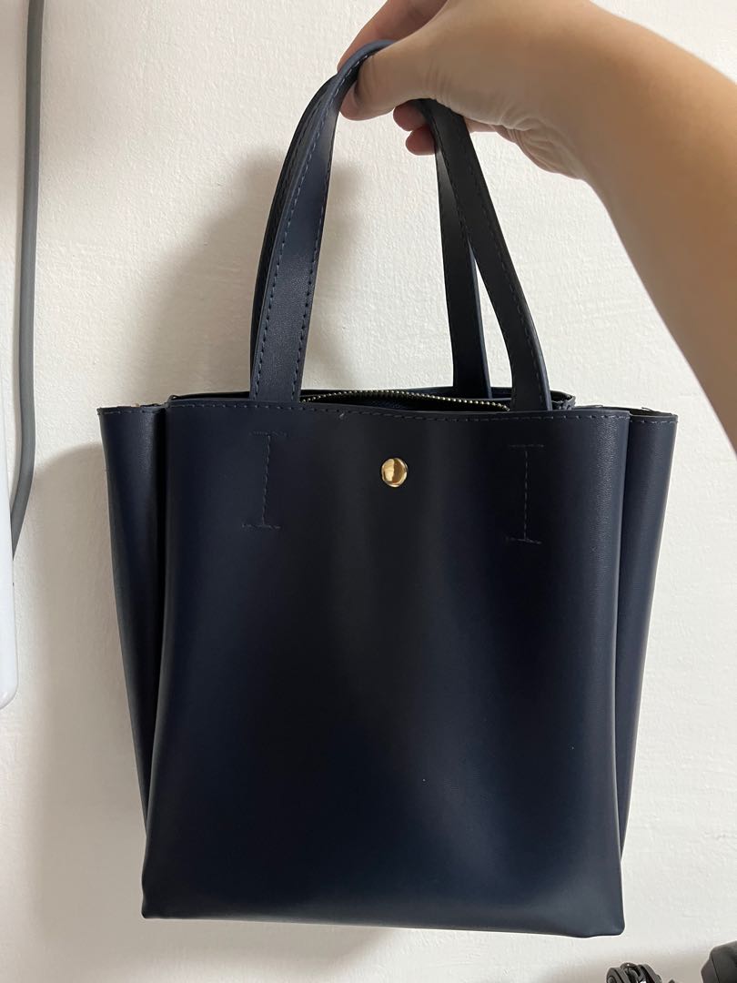 Mizzue Navy blue Bucket bag, Women's Fashion, Bags & Wallets, Cross