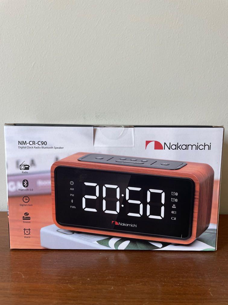 Nakamichi Digital Clock Radio Bluetooth Speaker, Furniture & Home