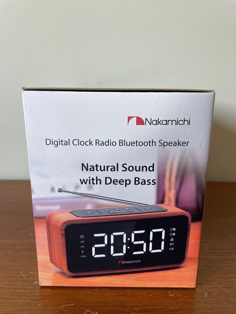 Nakamichi Digital Clock Radio Bluetooth Speaker, Furniture & Home