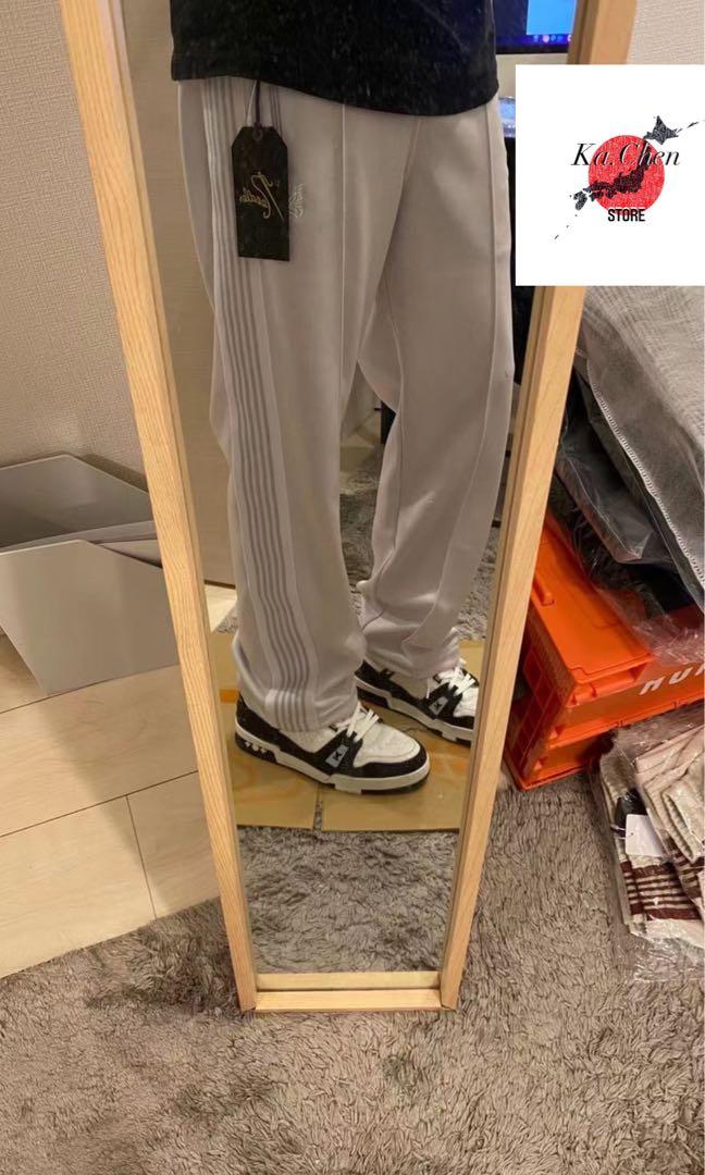 Needles Track pant 日本限定色純白「直筒」 XS現貨, 他的時尚, 褲子
