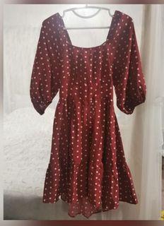 Open to swap! L red polka dress