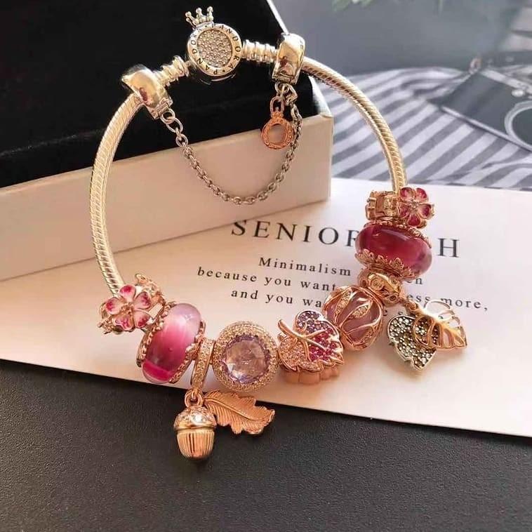 Pandora rosegold bracelet set, Women's 