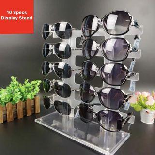 Ready Stock 10 Spectacles/Sunglasses Acrylic Display Stand/Organizer/Storage Rack