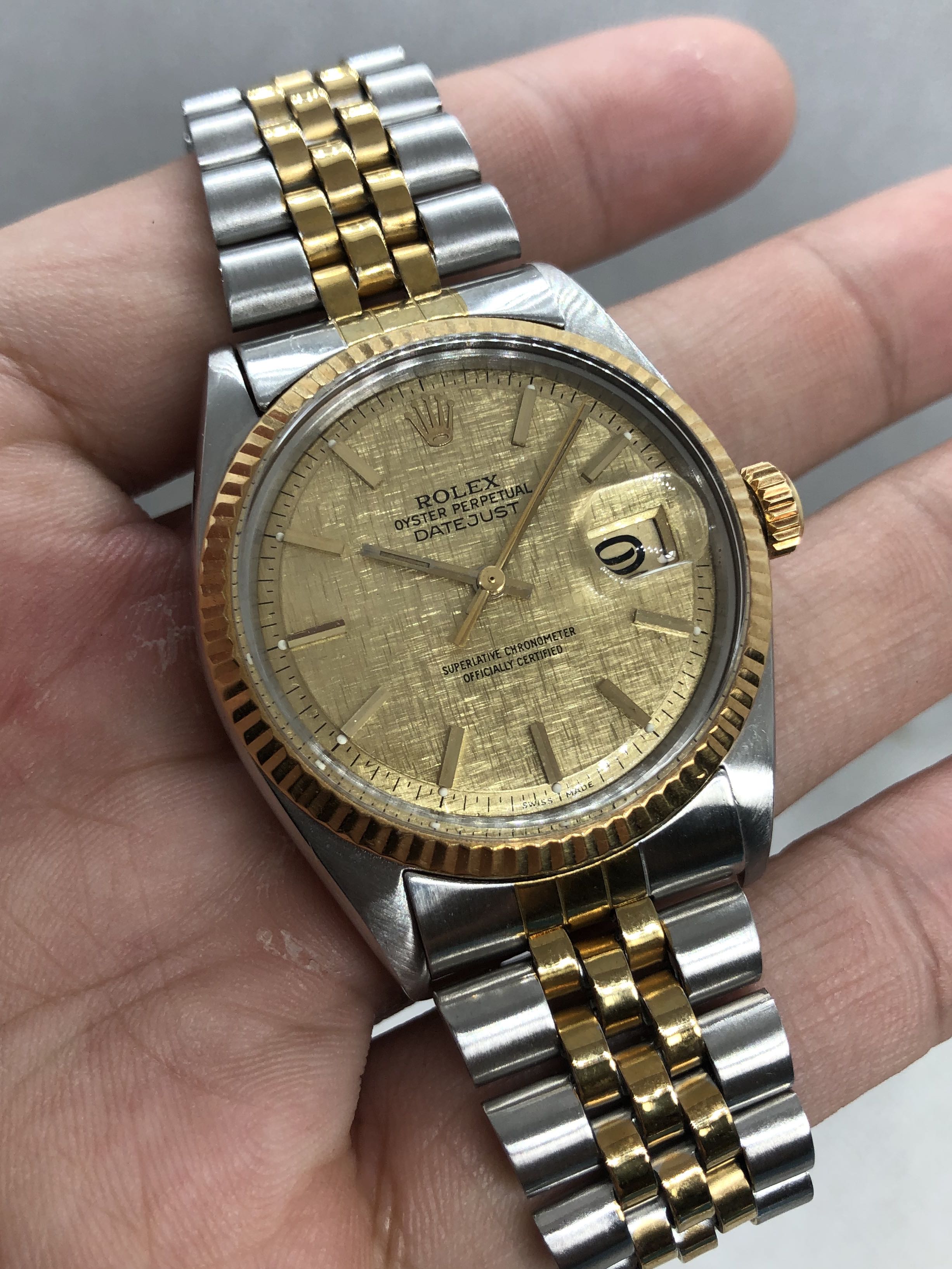 Rolex datejust 1601 gold outlet