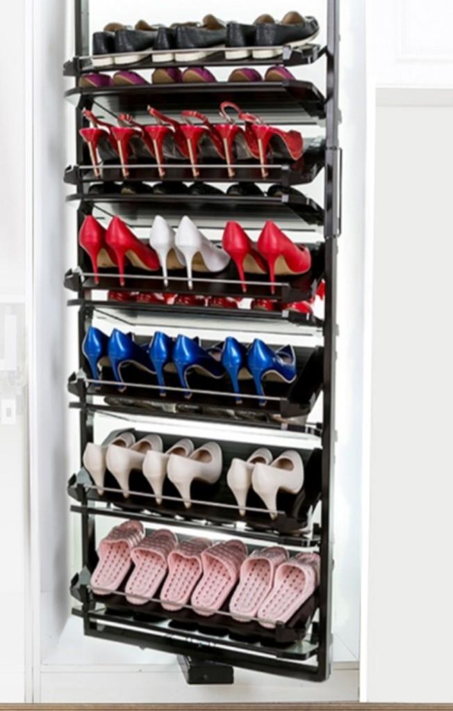 Rotating shoe rack, 360 degree shoe rack, Furniture & Home Living