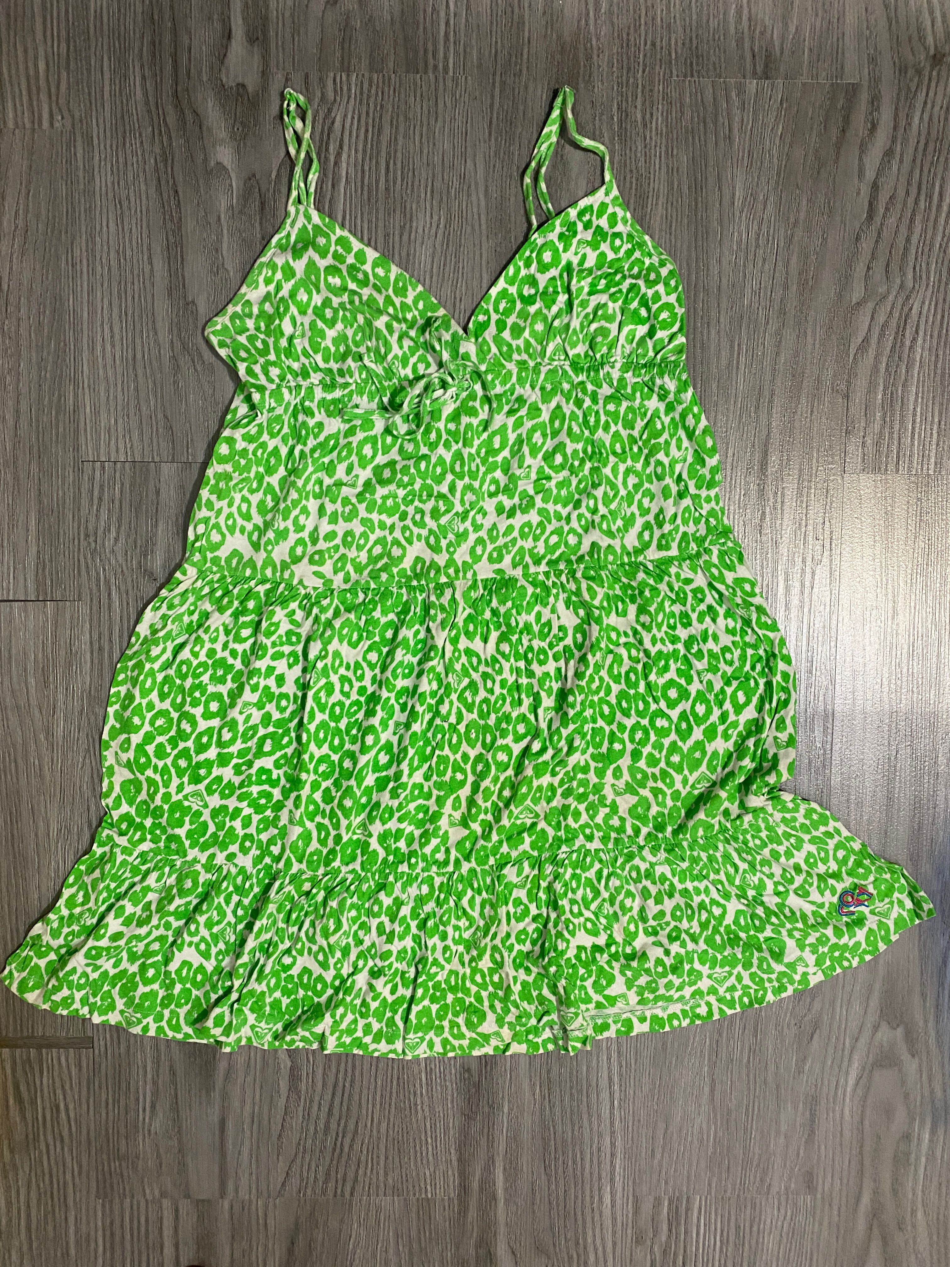 Roxy neon green beach dress Size L 沙灘 