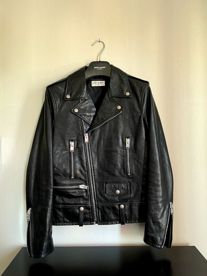 Saint Laurent RARE FW16 L01 IN CALFSKIN LEATHER Biker Jacket size 48 ...