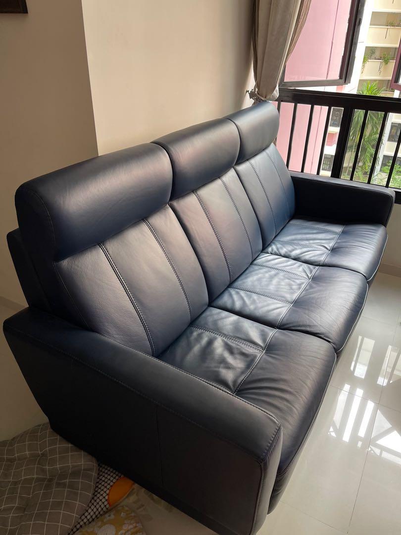 Hecom 3 Seater Part Leather Sofa