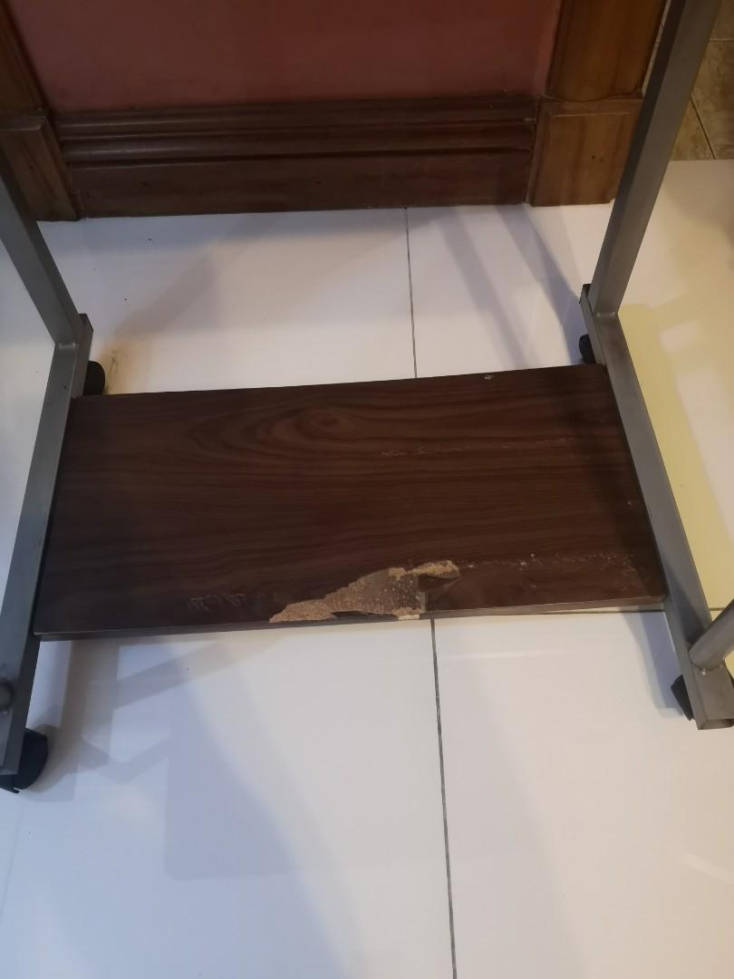 Second hand study table with keyboard storage, Furniture & Home Living