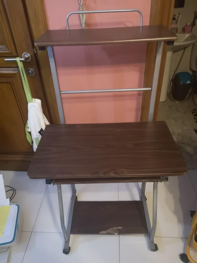 Second hand study table with keyboard storage, Furniture & Home Living
