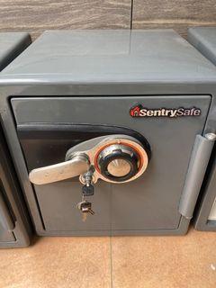 Sentry Safe heavy duty steel vault with 3-digit number combination lock and key