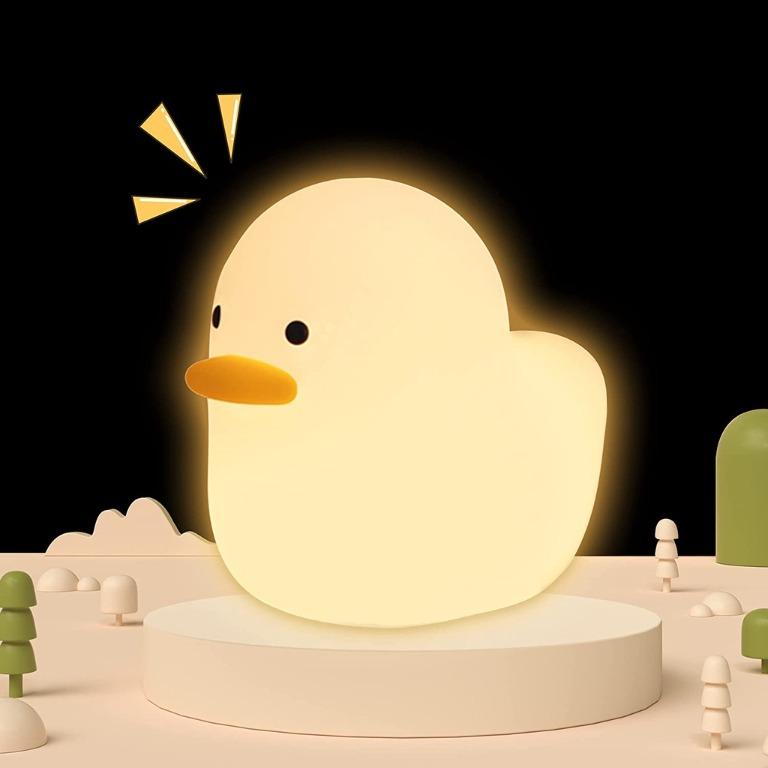 Cute Duck Night Light Touch Sensor Dimmable Nursery Bedroom Atmosphere Lamp