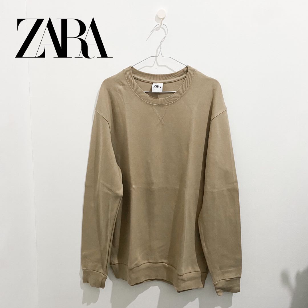 beige sweatshirt zara