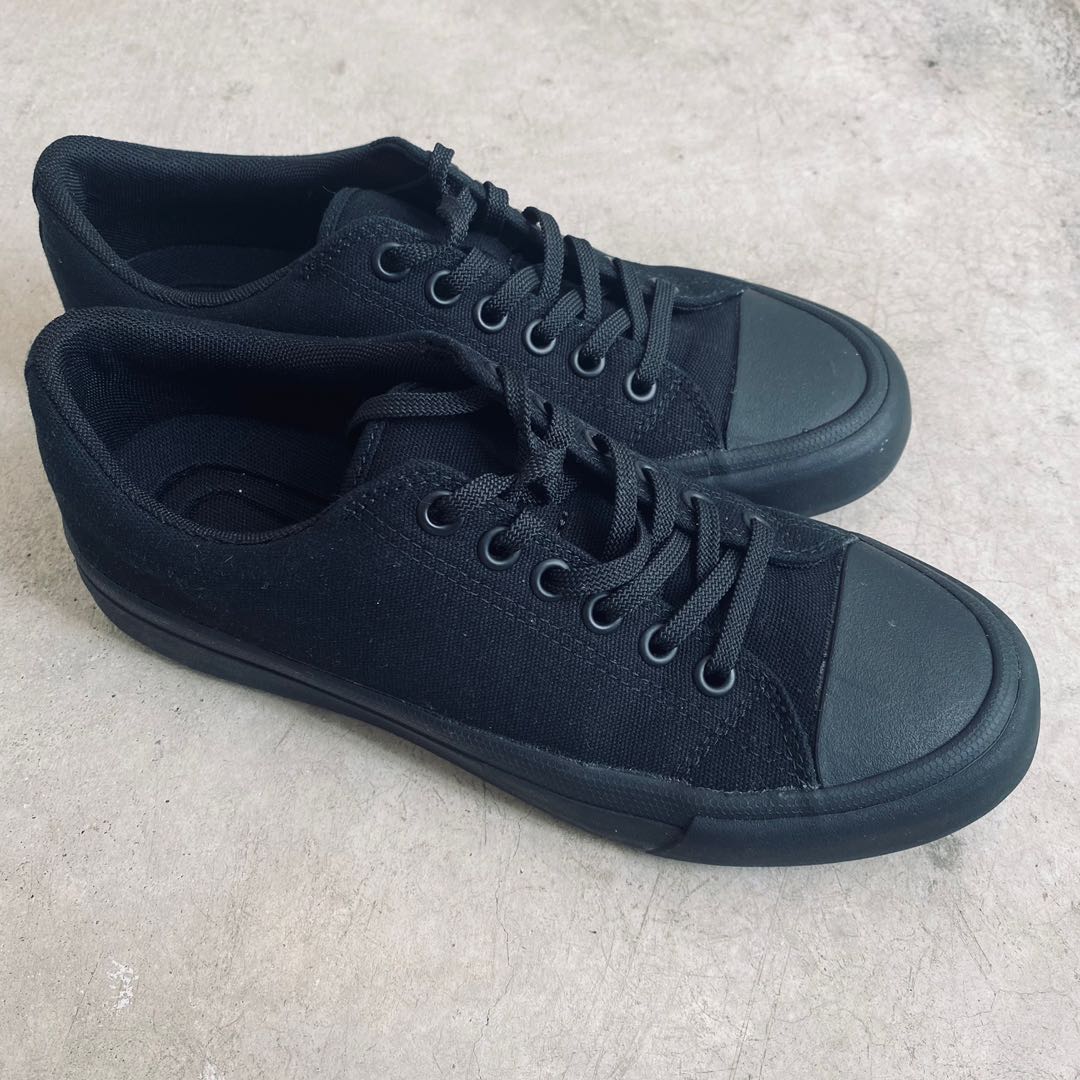 All black canvas sneakers hot sale