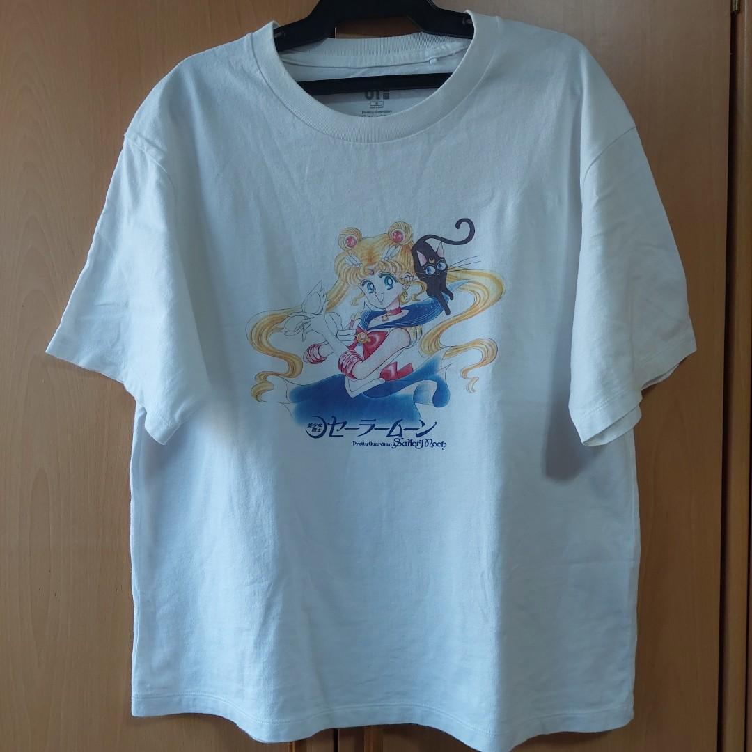 T-shirt Sailor Moon Uniqlo - Taille L, Couleur Blanc Et Noir, Neuf Avec étiquettes