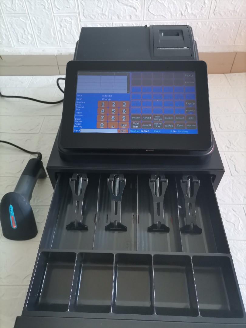Used cash register with scanner store