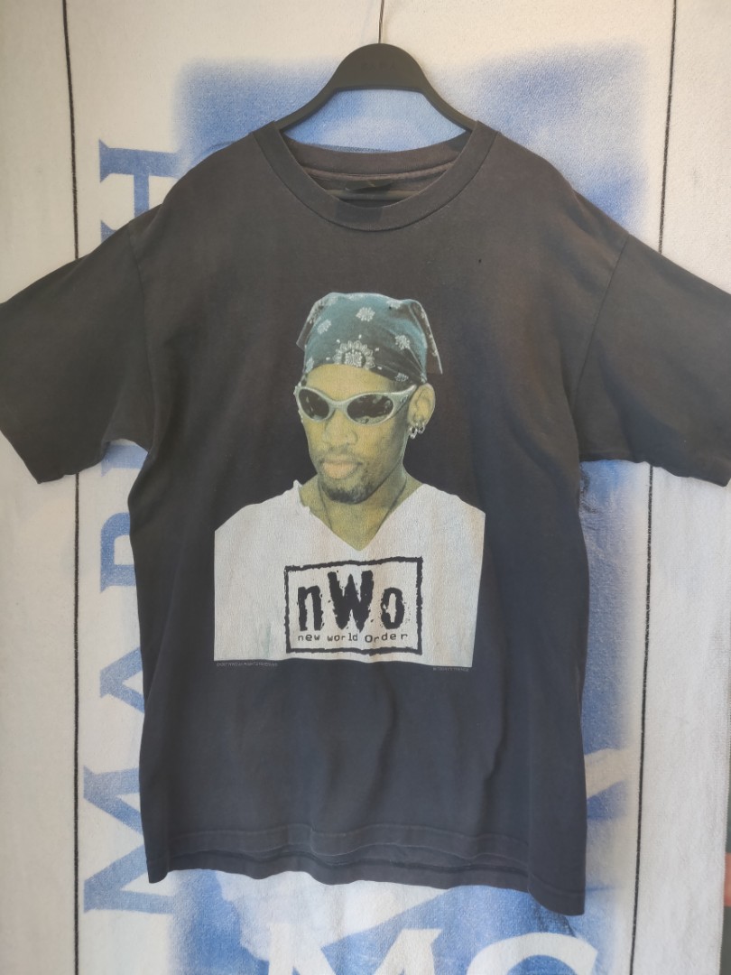 Vintage 1997 Dennis Rodman NWO Wrestling T-shirt, Men's Fashion