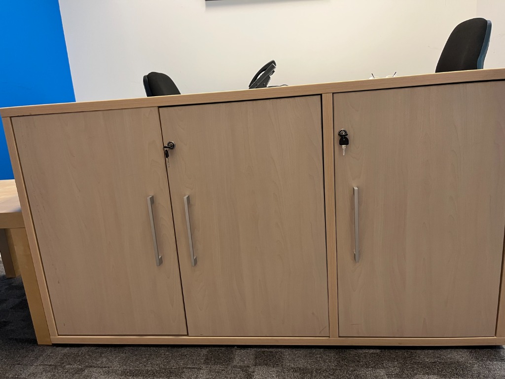 Wooden Low Height 3Door Office Furniture & Home Living