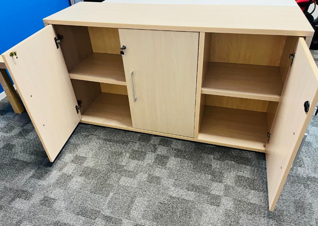 Wooden Low Height 3Door Office Furniture & Home Living