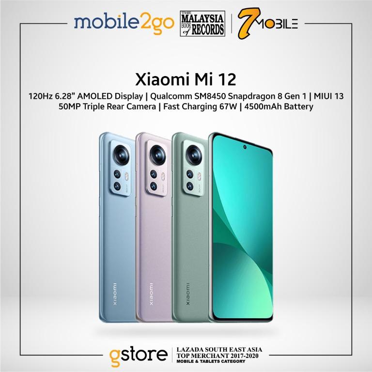 Mobile2Go. Xiaomi 12 5G [8GB RAM + 256GB ROM  12GB RAM + 256GB ROM] -  Original Xiaomi Malaysia