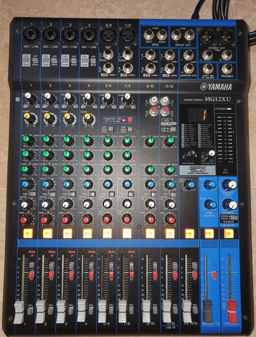 Yamaha MG12XU USB Mixer, Hobbies & Toys, Music & Media, Musical