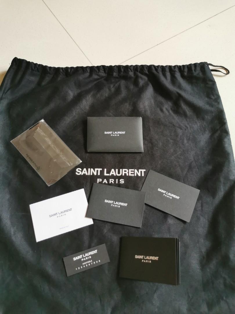 Saint Laurent Grain de Poudre Leather Monogram Kate Tassell Medium