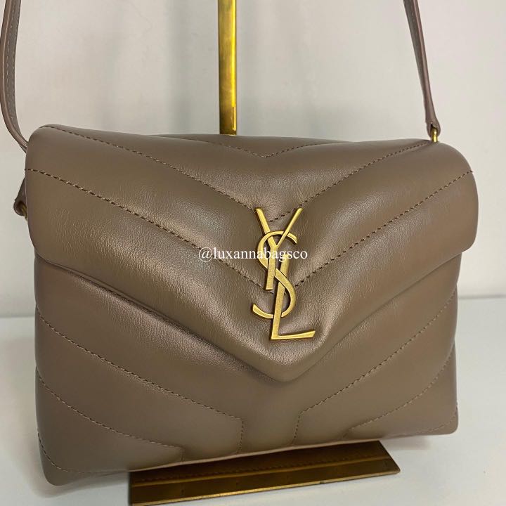 YSL TOY LOULOU IN TAUPE, Luxury, Bags & Wallets on Carousell