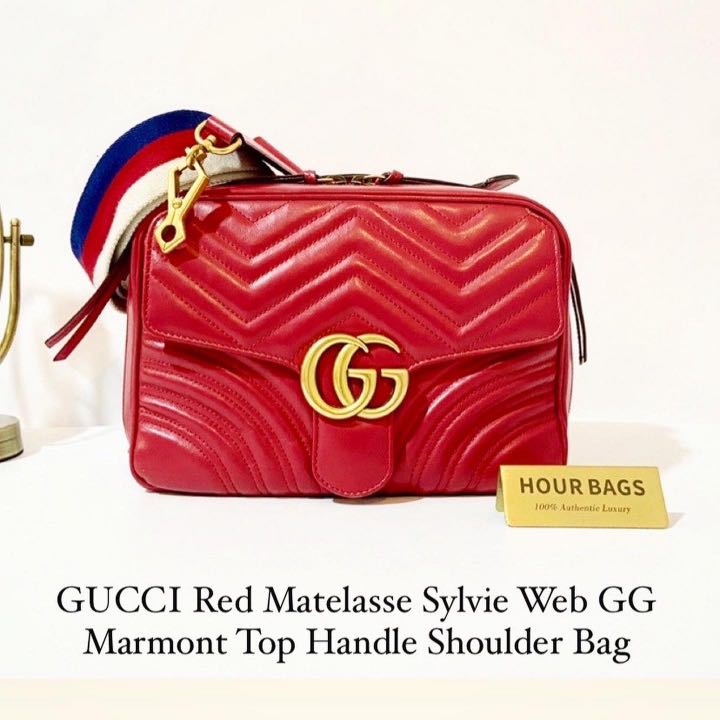 Gucci red 2025 shoulder bag