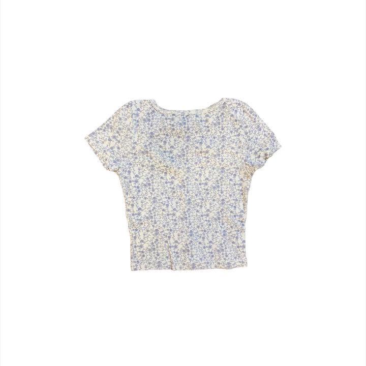 Brandy Melville White And Blue Floral