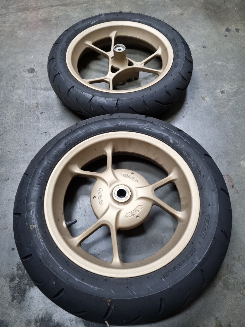 Aerox V1 Original Rims, Motorcycles, Motorcycle Accessories on Carousell