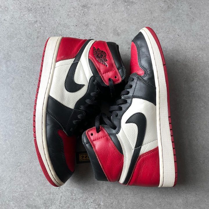 Air Jordan 1 High Bred Toe, Men's Fashion, Footwear, Sneakers on Carousell