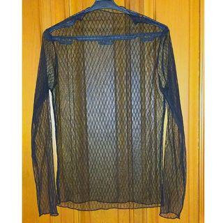 Atasan jaring black transpant blouse top casual wear