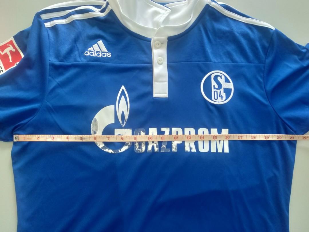 Authentic Adidas Schalke04 Home Jersey (Category: Activewear) located in Manila. Submitted by ryanf888 (Listing ID 1146664126, Image 2). Description: Authentic Adidas Schalke04 Home Jersey With nameset. UCHIDA #22 slight fading on Gazprom logo, otherwise still very fresh..