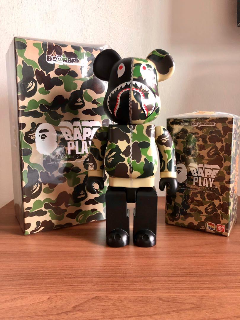 Bearbrick Bape Camo Shark 400% Superalloy ABC Camo Shark 200