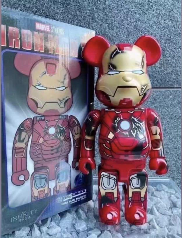 BEARBRICK Iron Man Mark VII damage Version 400 %, Hobbies & Toys ...