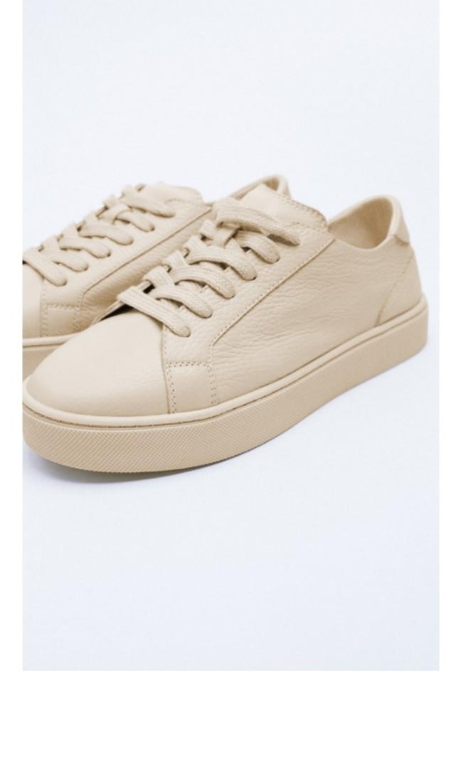 Zara kids Leather Sneakers boys white Retro Trainers UK 4.5 and UK 1 | eBay