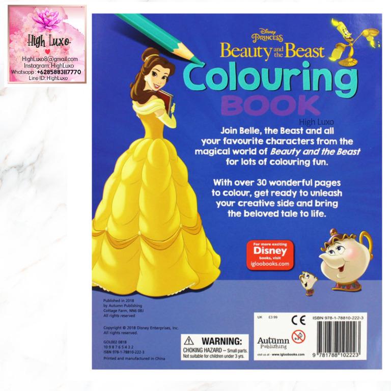 Buku Mewarnai Simply Colouring Disney Beauty and The Beast Princess