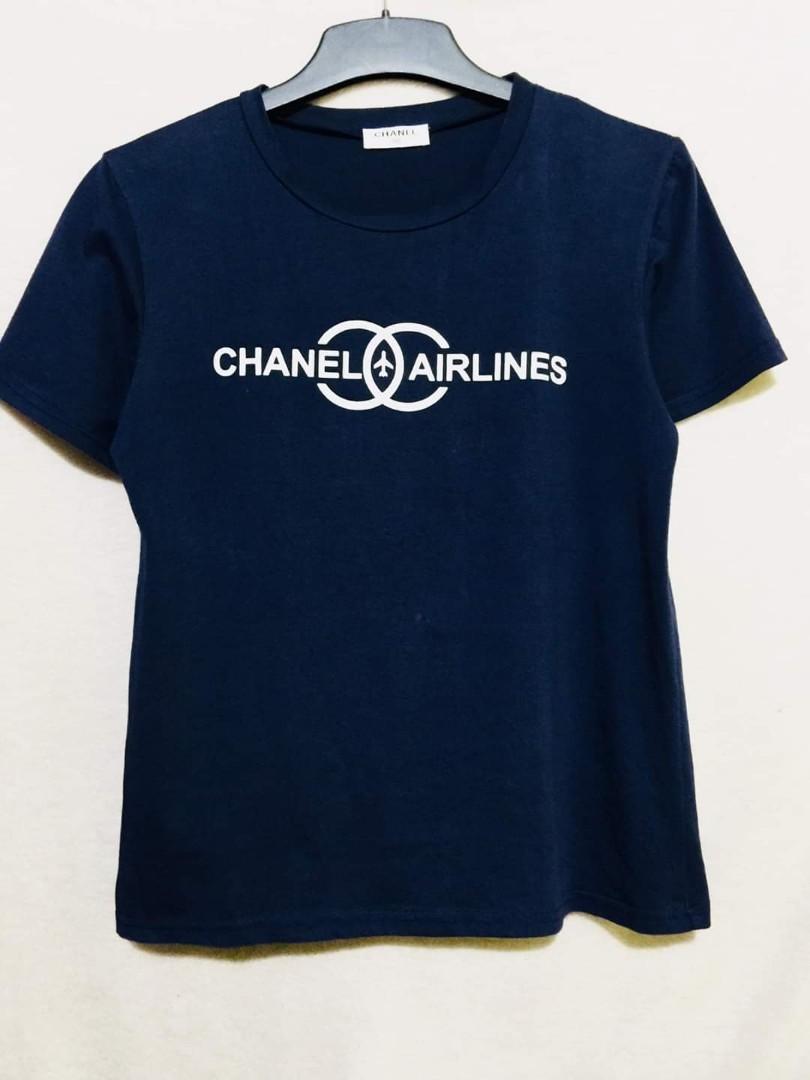 T-shirt Chanel Blue size 36 FR in Synthetic - 23801317