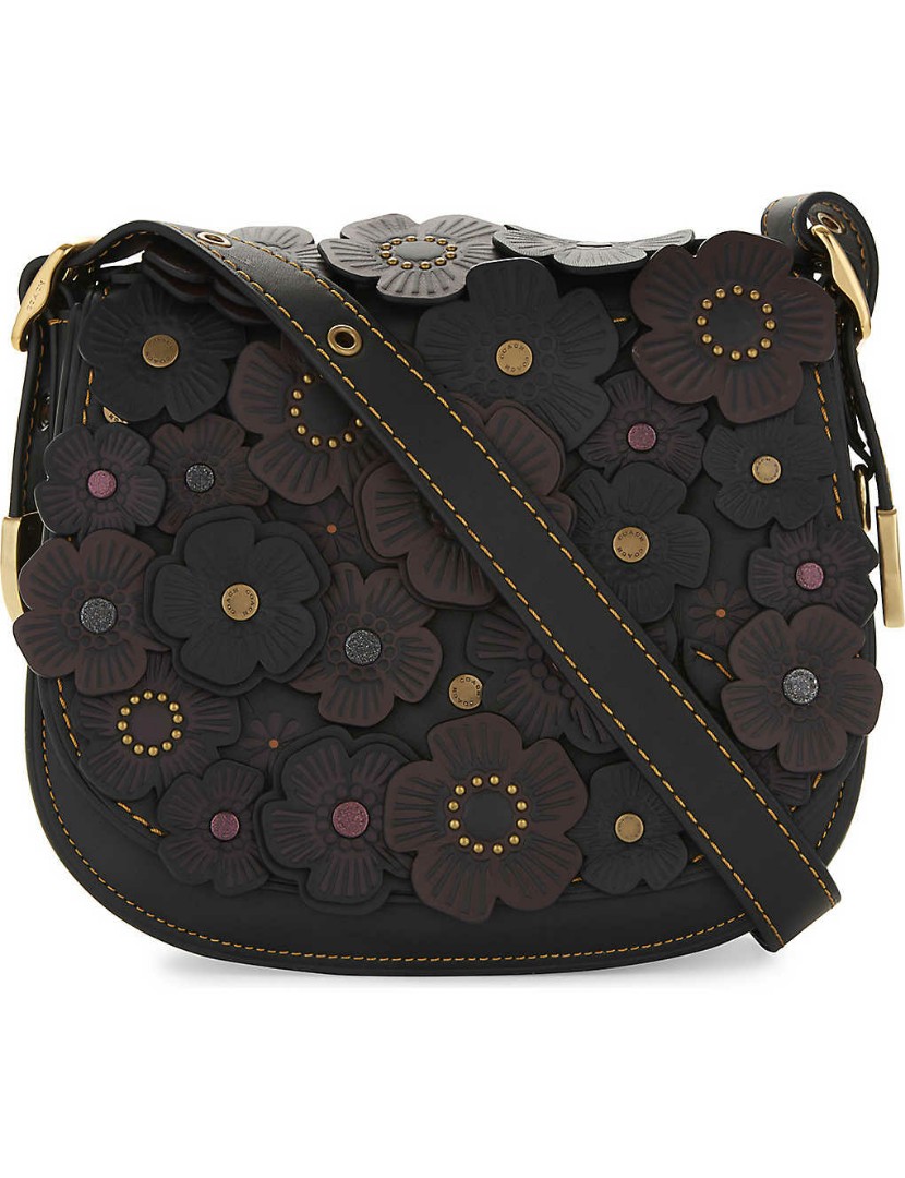 Coach tea sales rose saddle bag