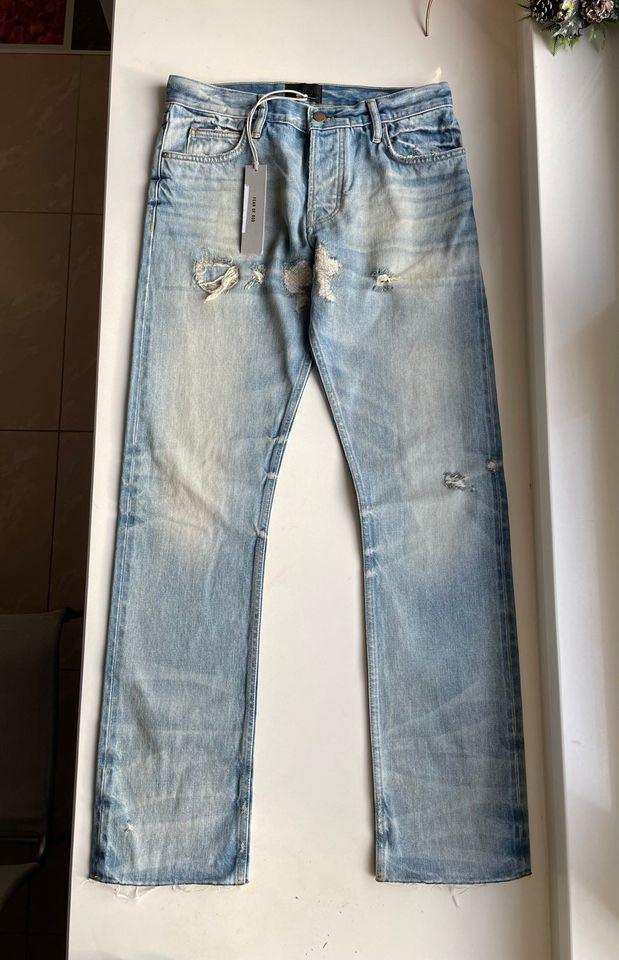 Fear of God 7th Collection 5-year indigo Vintage Wash Jeans, 男裝