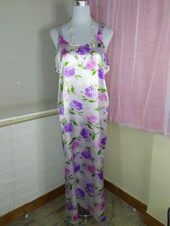 Floral purple long satin dress #Sell4Me