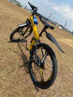 Foldable mountain bicycle
