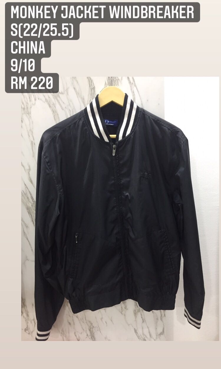 Fred Perry Bomber Monkey Windbreaker jacket Men s Fashion Coats