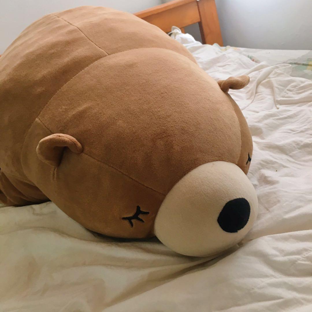 Giant Sleeping Bear Plush Stuffed Toy from Miniso Hobbies Toys